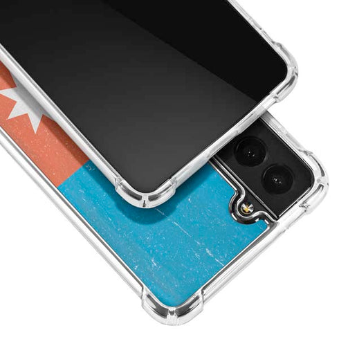 Azerbaijan Flag Distressed Galaxy S22 Plus Clear Case